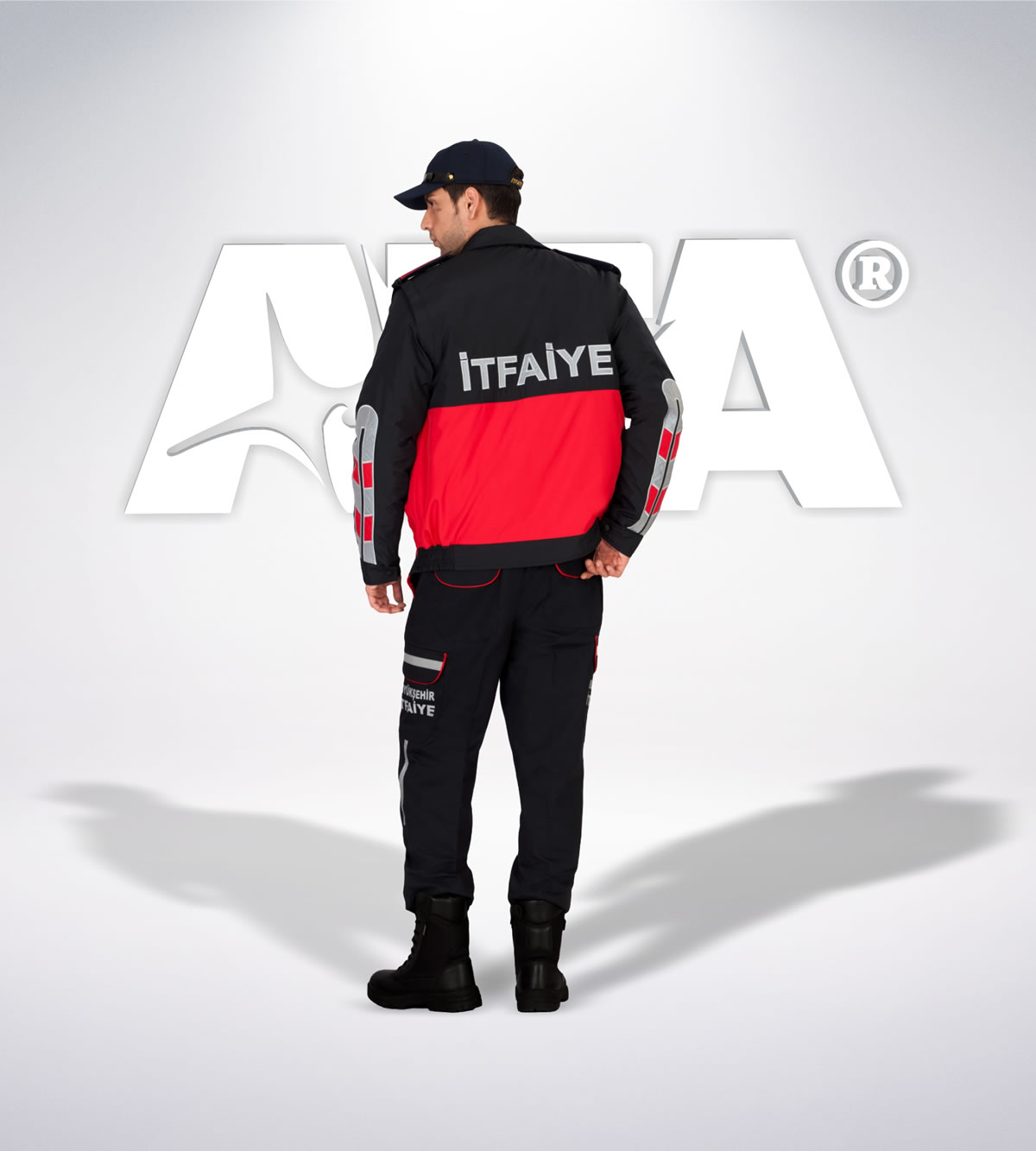 ATA 309 - arka - Pantolon ribstop - mont - aksesuar reflektör - itfaiye elbiseleri | itfaiye üniformaları | itfaiye kıyafetleri 